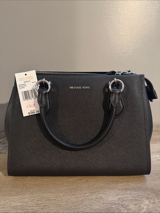 Michael Kors Handbags - Michael Kors Black Saffiano Satchel with Silver Hardware